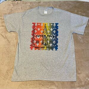 Ed Galloway’s Totem Pole Park T-Shirt Route 66 Foyil Oklahoma Souvenir Tee Large